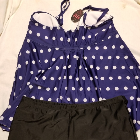 - NwT swim tankini swim dress xxl boy short swim plus size - Picture 9 of 12